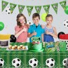 FVEOCR 4 Pack Soccer Party Tablecloths Soccer Sports Theme Party