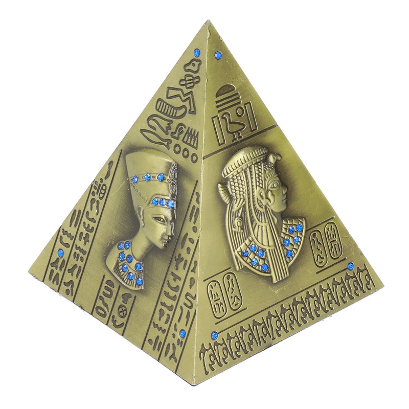 Egyptian Pyramid Model Green Bronze Large Retro Classic Exquisite Decorative
