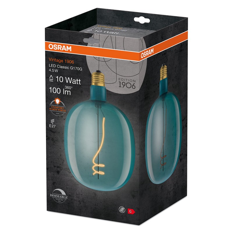 LEDVANCE Dimmbare LED-Lampen, Vintage-Edition, 4.5 W, Blue