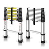 GXYWADY 10.5FT Telescoping Ladder Aluminum Extendable Telescopic Ladder Extendable Compact