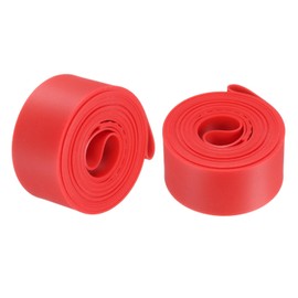 sourcing map 2pcs Bike Tire Liners for 29" Bike Tires Puncture Proof TPU Bicycle Inner Tube Flat Protector Tire Liner for Mountain and Road Bicycle, Red