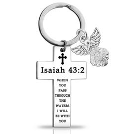 OEHEDOU Womens Stocking Stuffers 2024 Women Christian Cross Keychain Religious Christian Gifts Holy Bible Verse Gifts Womens Christmas Gifts For Women Girls Goddaughter Godson Gifts
