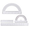 Zotemo 6-Piece Clear Math Geometry Set with 12-Inch and 6-Inch