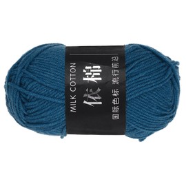 MECCANIXITY 1 Skein Cotton Yarn, 60% Cotton, 40% Acrylic Knitting Yarn Crochet Yarn for Crocheting Each of 48g/1.69oz(Per Skein 80m/87.5 Yard) /Navy Blue