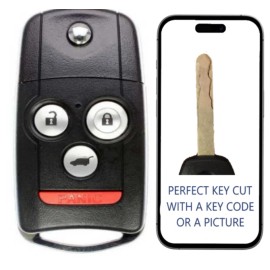 BK&GK KEY CUT +  Remote Flip Key For 2007-2013 Acura MDX RDX N5F0602A1A 35111-STX-326