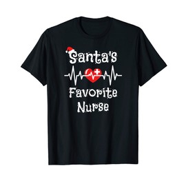 Santa's Favorite Nurse Christmas T-Shirt