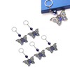 5Pcs Rhinestone Keychain Handcrafted Exquisite Beautiful Shiny Butterfly Shape Evil