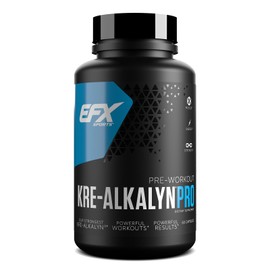 EFX Sports Kre-Alkalyn Pro | pH Correct Creatine Monohydrate Pill Supplement | Muscle Building Pre Workout for Men & Women | 30 Servings, 60 Capsules