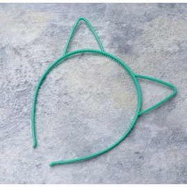 sowaka 5 Pcs Cat Ear Headband Plastic Cute Hair Bands Hair Hoops Headwear for Women Birthday Parties Costume Daily Wear (Green)