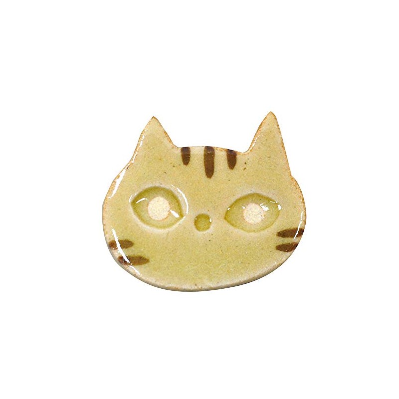 Mino Ware K14023 Smikkori Cat Chopsticks Rest Straw