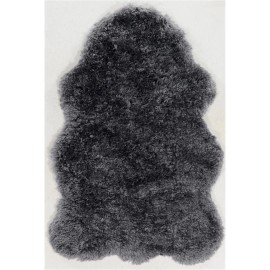 Riverbay Furniture 3'6" x 5'6" Hand Tufted Faux Lamb Skin Rug in Gray