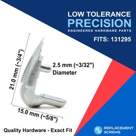 ReplacementScrews Shelf Support Pins Compatible with IKEA Part 131295 (FJALKINGE) Zinc Alloy Holder Pegs (Pack of 8)