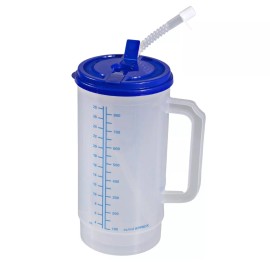 Vakly Hospital Carafe Insulated Double-Walled Water Bottle Thermos, 32 oz, 1/PK