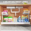 1 Pack-19"-32"W Expandable Under Sink Organizer With Upgrade Ball-Bearing Slide,2-Tier