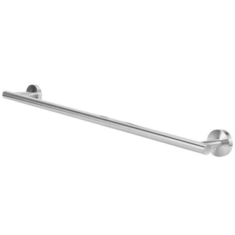 Stainless Steel Single Rod Towel Rack Round Base Bathroom Bedroom