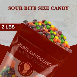 Sour Fruity Candy Pieces Bulk 2lb Bag by Rebel Smuggling Galactic Emporium.