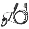 G Shape Earpiece PU Cable Walkie Talkie Earpiece with Mic