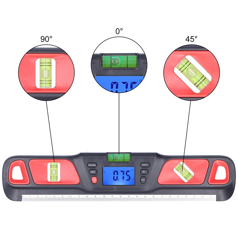 High Accuracy Magnetic Spirit Level Levelling Instrument Mini Digital Protractor
