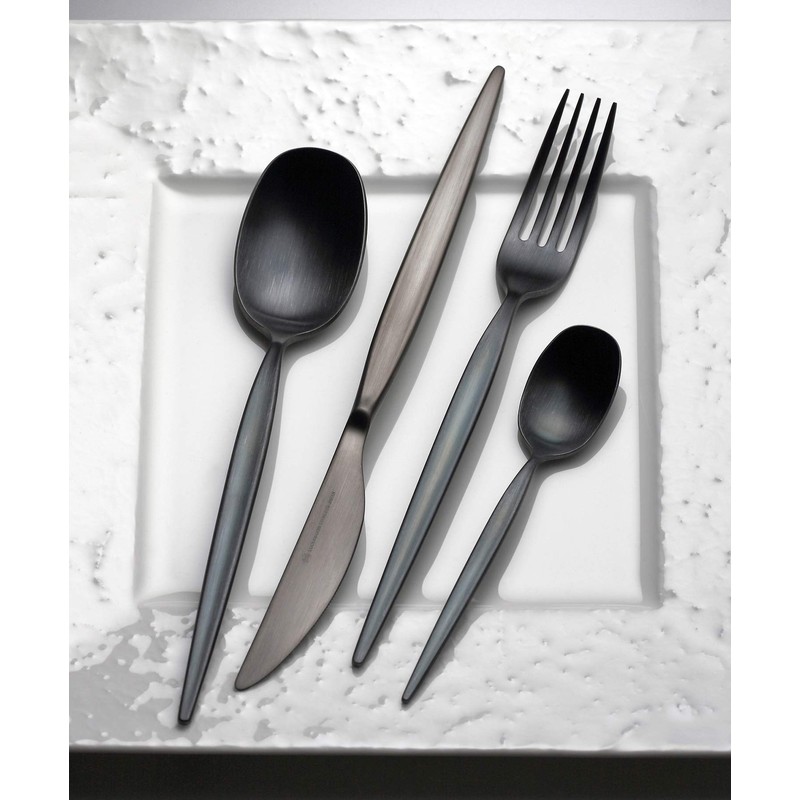 Lucky Wood 0-12606-090 Meteora Satin Black Coffee Spoon