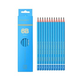 HAIHAOMUM Sketch Pencils for Drawing 6B, 12pcs Professional Art Drawing Pencils for Shading, Sketching & Doodling | Graphite Pencil for Artists & Beginners