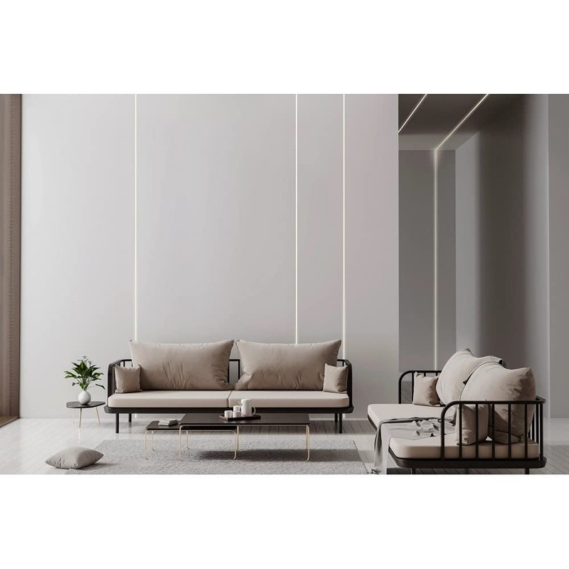 1m Plater-in LED Profile C3T for Ceiling and Drywall, Opal