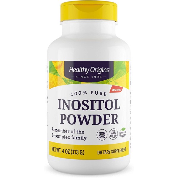 Healthy Origins Inositol Powder, 113.4 g - for Skin, Hair & Nail Health - Vitamin B8 Powder Supplement - Part of The B Complex Family - Vegan, Non-GMO & Gluten-Free Supplement - 4 Oz