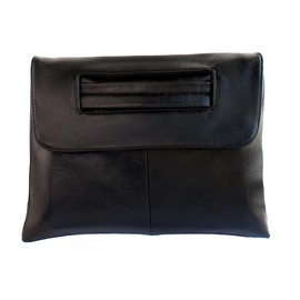 WuXingMeiLi Large Women's Clutch Bag for Office Business - Stylish PU Leather Clutch Bags with Detachable Shoulder Strap, Perfect for Parties & Special Occasions (Large Black)