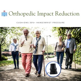 MOTOFITOOL 6 Pack Rubber Cane Tips, Heavy Duty 3/4 Inch Anti-Slip Rubber Cane Tips, Crutches Accessories for Canes, Walking Sticks, Hiking Sticks, Seniors Crutches, Black