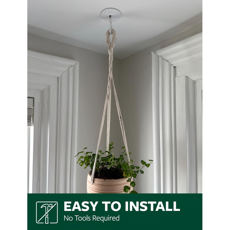Keno Adhesive Ceiling Hooks for Hanging Decorations - 5 Pack