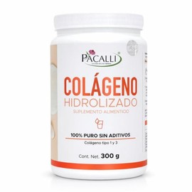 PACALLI Colágeno Hidrolizado en Polvo 300g - Tipo I y III                                                                                             