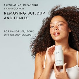 OUAI Champú anticaspa - Champú calmante de ácido salicílico para cuero cabelludo escamoso, seco y con picazón - Reduce la picazón, el enrojecimiento y