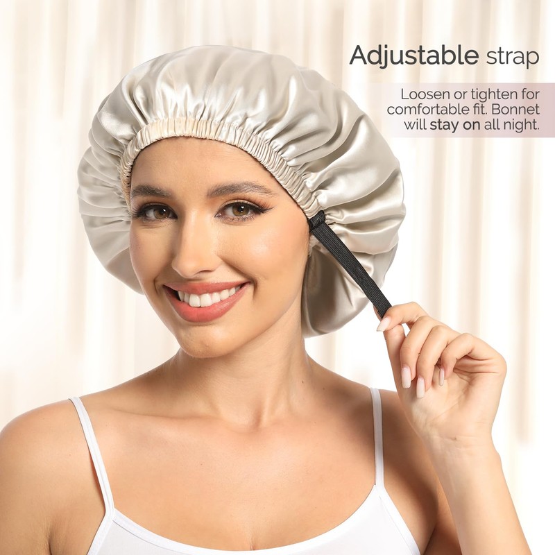 Hat Hut Silk Bonnet Satin Sleep Cap Adjustable Silk Hat