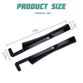 Zpana 2PCS Car Seat Gap Filler, Vehicle Side Set Console Plug Organizer, Multifunctional Automotive Interior Storage Box Crevice Stopper Accessories from Dropping, Universal Fit (Black)