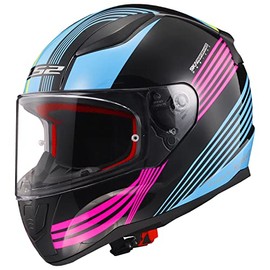 LS2 Helmets Full Face Rapid Rad Street Helmet (Matte Light Blue/Pink - Large)