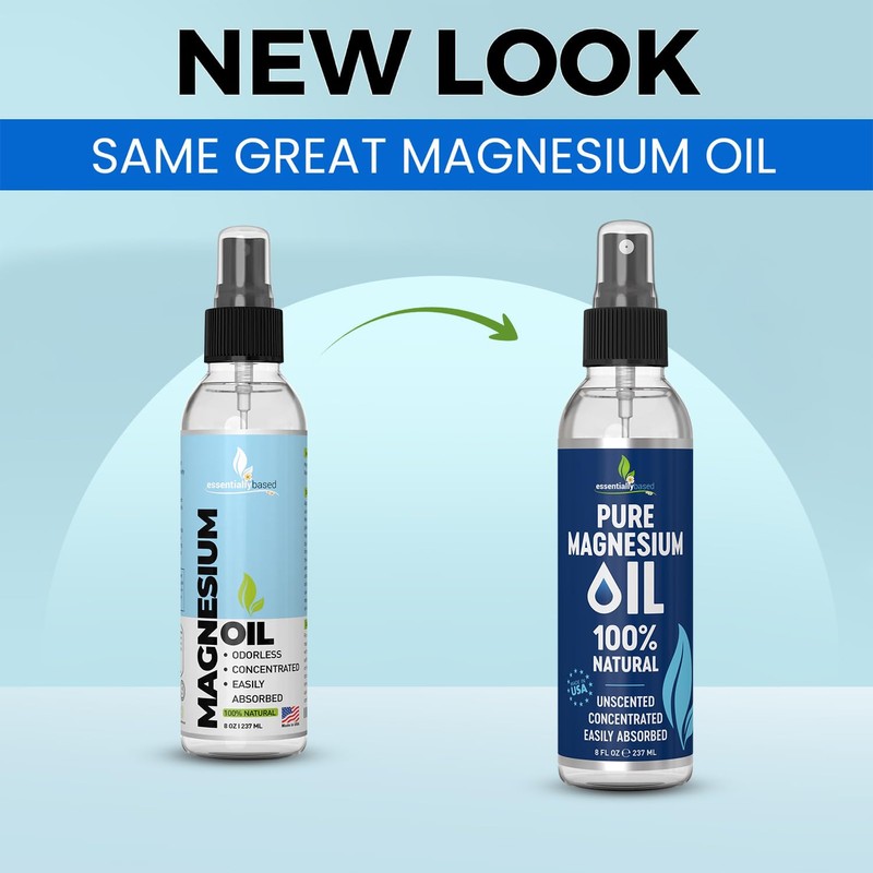 Pure Magnesium Oil Spray 8oz - Topical Magnesium Spray for