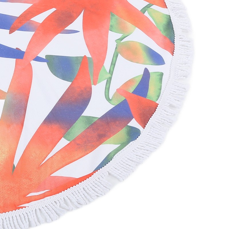 Round Beach Towel Blanket Circular Beach Tassels Blanket Oversized Picnic