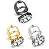 COLORFUL BLING 2pcs Stainless Steel Bottle Opener Rings Set Spinner