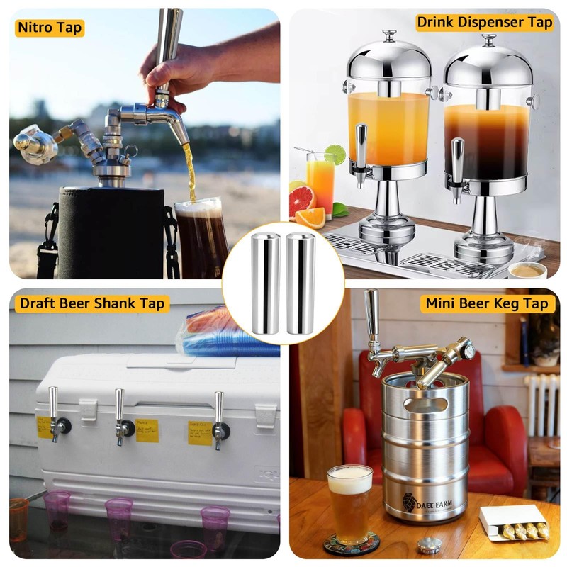 WELLBOM Beer Tap Handle, 304 Stainless Steel Keg Tap Handle