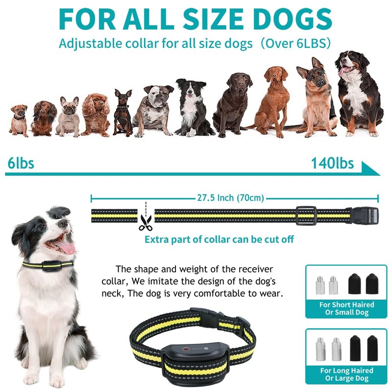 Dog Training Collar, Dog Shock Collar with 1650Ft Remote, IPX7