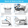 Kids Airplane Footrest, Lightweight Foldable Toddler Airplane Seat Extender Portable