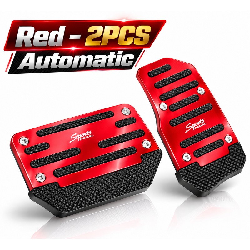 Non-Slip Aluminum Car Pedal Covers for Automatic & Manual Cars