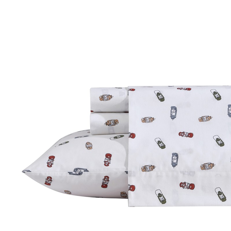 Eddie Bauer - Queen Sheets, Cotton Percale Bedding Set, Crisp