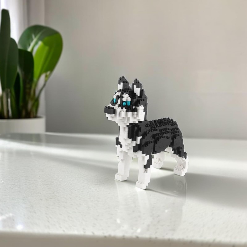 Larcele Micro Dog Building Blocks DIY Pet Mini Building Toy