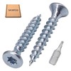 SKIR'CO (300 Pieces) Galvanised Steel Wood Screws 3.0 x 20