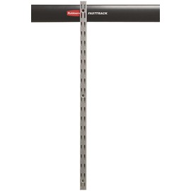 Rubbermaid Garage FastTrack Upright 25" Satin Nickel Wall Mounted Storage System Direct Mount for FastTrack Garage Rail Garage/Home Organization