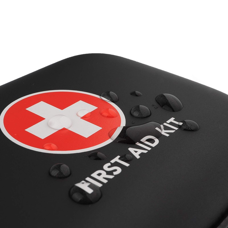 Mini First Aid Kit, 100 Pieces Water-Resistant Hard Shell Small