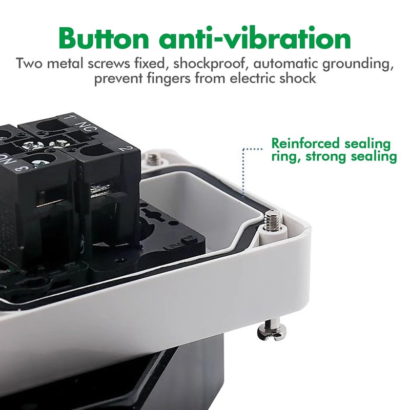 Jadeshay Push Button Switch, Waterproof Momentary Push Button Switch Up