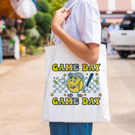 Softball Tote Bag Softball Accessories for Girls Softball Bag Softball Gifts Softball Stuff Game Day Christmas Birthday Friendship Gifts for Women Coach Players Funny Beach Bag Shopping Grocery Bag