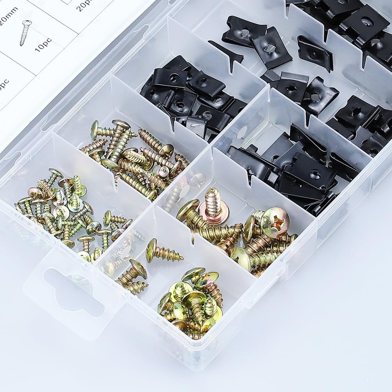 Glvaner Clip Nuts, Bolt Nuts, U-Nuts, Bolt Nuts Set, Gold