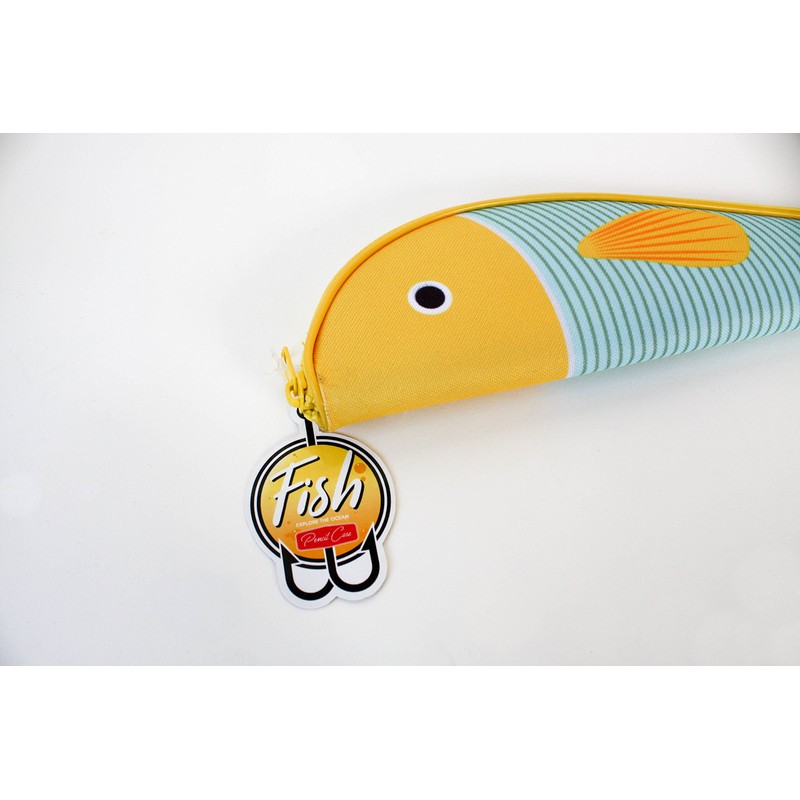 Gift Republic, Polyester, Multi, Fish Pencil Case